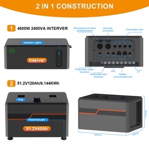 Bán buôn Off lưới năng lượng mặt trời hệ thống điện chuyển đổi quang điện LiFePO4 biến tần tất cả trong một năng lượng lưu trữ hệ thống pin - Product Image 5
