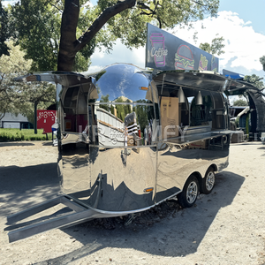 Camiones de comida móviles de China a la venta Hot Dog Food Cart Support Color Tamaño y logotipo Personalización Remolque de comida de acero inoxidable - Product Image 1