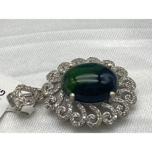 Nuevo Colgante de Ópalo Negro de Lujo Más Vendido, Plata de Ley 925, Regalo para Fiestas, Bodas, Compromisos, Ceremonias Religiosas y Eventos - Product Image 2