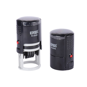 Cap tanggal Logo kustom kualitas tinggi 45 mm cap segel karet bulat cap pribadi kantor tagihan bisnis <span class=keywords><strong>Printer</strong></span> tanggal tinta otomatis - Product Image 3