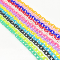 Chaîne acrylique multicolore 40cm/50cm pour suspension à lunettes 6*8mm Chaînes en plastique