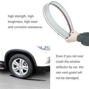 Pare-soleil latéral compatible avec Honda Civic Hatchback 2017-2021, protection contre la pluie, 4 pièces, déflecteurs d'air pour voiture, visières anti-vent pour voiture - Product Image 2