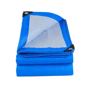 120g bleu blanc imperméable toile tissu pluie tissu rayé PE bâche