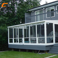 Serre de véranda sur pied de conception moderne de haute qualité cadre en aluminium maison en verre extérieure pour les quatre saisons pour les villas