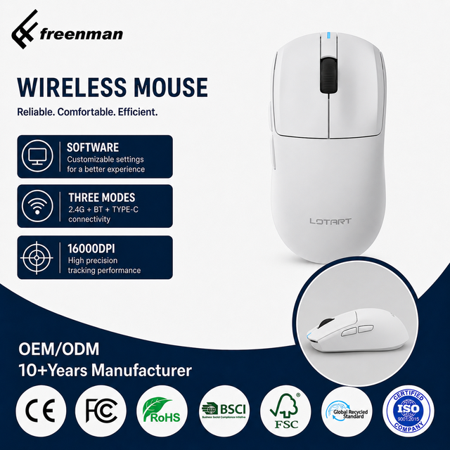 2026 New Ultra-Light Wireless Gaming Mouse 16000 DPI Programmable Gaming Mouse Tri-Mode Mouse Rechargeable Mouse Computer Mice