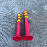 Poteau de signalisation routière flexible en EVA de 90 cm, cône de signalisation, poteau de délimitation réfléchissant, borne de sécurité – Meilleures ventes