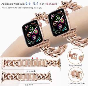 Correa <span class=keywords><strong>de</strong></span> reloj <span class=keywords><strong>de</strong></span> Metal <span class=keywords><strong>de</strong></span> acero inoxidable con envío directo <span class=keywords><strong>de</strong></span> fábrica para IWatch Series <span class=keywords><strong>9</strong></span> 8 7 6 Ultra 2 49MM Apple Watch Correa Brazalete - Product Image 5