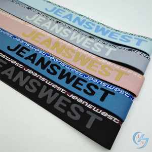 Custom Logo Woven Jacquard Elastic Band 40mm (Nylon/Spandex) Environmental Protection Custom Color for Home Textile Use - Product Image 3