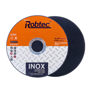<span class=keywords><strong>ROBTEC</strong></span> 4 1/2 "* 1/16" * 7/8 "(115*1.6*22.2) de coupe INOX renforcé De Fibers abrasifs agglomérés Extra-mince coupe disques - Product Image 1