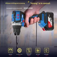 Perceuse électrique sans fil 20V, double batterie 2.0Ah, mandrin 1/2 pouce, 19+1 réglages de couple, métal, OEM, compacte, pour bricolage et réparation domestique