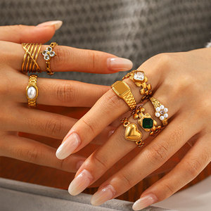 Anillo de Reloj de Moda de Acero Inoxidable Chapado en Oro Fino de 14k y 18k Que No Se Deslustra, con Circonitas, para Mujer - Product Image 2