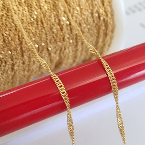 Cadena Singapur de Oro Laminado de 1.8mm, <span class=keywords><strong>14K</strong></span>, Venta al por Mayor para Fabricación de Joyas, Pulseras y Collares - Product Image 3