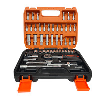 E-Friend - Kit d'outils à main professionnels en acier au carbone, 53 pièces, étui rigide, OEM personnalisable, clés mixtes pour réparation automobile, garantie 1 an