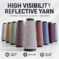 Fil et filé réfléchissants 100 % polyester personnalisés pour machine à tricoter – Super résistants pour broderie de logos sur chaussures, sacs et chapeaux