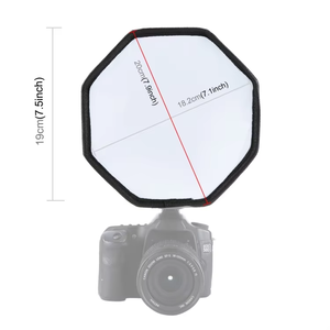 Chuyên nghiệp PULUZ 20cm mềm Hộp Nhiếp ảnh Ánh sáng Softbox khuếch tán giảm thiểu khắc nghiệt bóng tối cho điều khiển ánh sáng mềm mại - Product Image 3