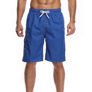 Men's Summer Casual <b>Black</b> Board <b>Shorts</b> 100% Polyester Solid Mid Waist Breathable Quick Dry - Product Image 4