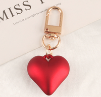 Grand pendentif porte-clés tissu amour rouge mignon amour floral ruban arc résine amour accessoires sac décoration
