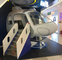 Model Helikopter Simulasi Skala Model Pesawat untuk Dekorasi Museum Penerbangan/Kantor/Barang Koleksi