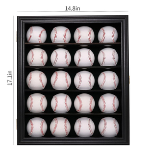 Caja <span class=keywords><strong>de</strong></span> exhibición <span class=keywords><strong>de</strong></span> madera <span class=keywords><strong>de</strong></span> béisbol, 20 soportes <span class=keywords><strong>de</strong></span> béisbol, cajas decorativas <span class=keywords><strong>de</strong></span> <span class=keywords><strong>sombra</strong></span> 3D con cerraduras para exhibición <span class=keywords><strong>de</strong></span> pelotas <span class=keywords><strong>de</strong></span> cricket - Product Image 2