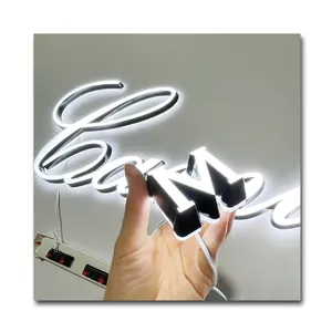 China Verified Factory Custom 12v Led Letter Light Sign Logo Metal Backlight Boards Illuminated Acrylic Advertising 3D for Shop