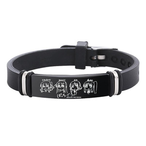 Bracelets Anime <span class=keywords><strong>BOCCHI</strong></span> <span class=keywords><strong>the</strong></span> <span class=keywords><strong>ROCK</strong></span> Gotou en acier inoxydable pour femmes et hommes, bracelet en silicone réglable, bijoux pour hommes - Product Image 6