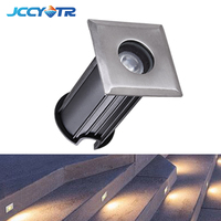 Lampe LED carrée en acier inoxydable 304, 1W 24V, étanche IP68, professionnelle, mini, pour aménagement paysager, parc, encastrée, semi-encastrée