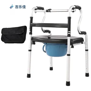 Factory Sales Walking Aid With Sledge Mat And Storage Bag Wheels Walker Aids For Older Adult Disabled