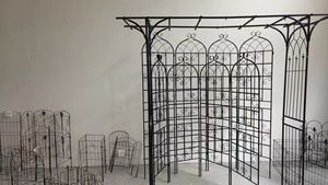 Jardinière en arc de fer d'extérieur jardinage jardin cour parc ornements clôture métallique clôture <span class=keywords><strong>potager</strong></span> <span class=keywords><strong>petite</strong></span> clôture - Product Image 6