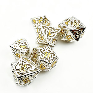 Factory Customizable DND <b>Dice</b> Set White Metal Hollow <b>Dice</b> Personalized Logo Enamel D20 For Tabletop Games - Product Image 4