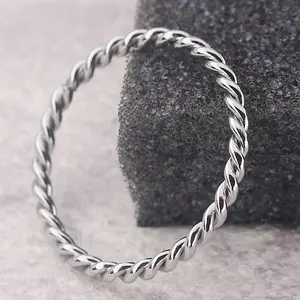Японское и корейское кольцо из нержавеющей стали 18K, витое штабелируемое кольцо для женщин, мужская пара, ювелирные изделия