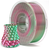 Filament d'imprimante 3D ELEGOO PLA Silk 1,75 mm 1 kg, finition soyeuse, lustre métallique, faible rétrécissement, bobine en carton écologique, impression FDM