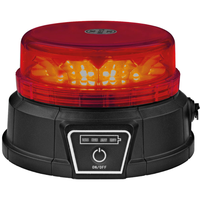 Balise de signalisation LED rotative à ventouse magnétique rechargeable Shinemien KM-502R 12/24V avec télécommande et 7 modes clignotants