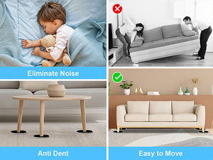 Deslizadores Inteligentes para Muebles sobre Alfombras, Deslizadores para Muebles, Móviles para Muebles, para Pisos de Madera, con Calcetines Deslizantes - Product Image 6