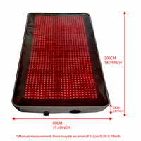 Matelas de luminothérapie LED rouge pour le bien-être et la récupération du corps entier, système de lumière infrarouge proche 660nm 850nm pour spa et usage domestique