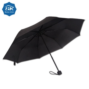 ร่มพับ 3 ตอน สไตล์ญี่ปุ่น สีดำ สำหรับของขวัญธุรกิจและโปรโมชั่น - Product Image 1