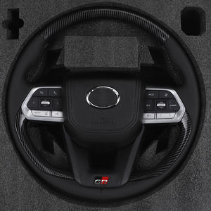 Volante Deportivo Estilo GR de Medio Cuero y Fibra de Carbono para Toyota Camry, Corolla, Fortuner, Wish, Altis, FJ, Land Cruiser, LC200, LC300, <span class=keywords><strong>Chr</strong></span>, Tacoma - Product Image 5