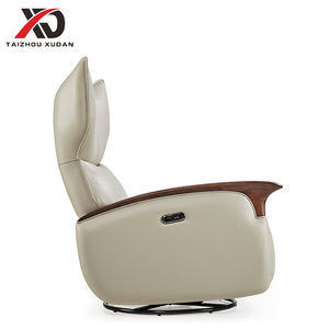 Sillón Reclinable Eléctrico de Lujo en Cuero Genuino con <span class=keywords><strong>Motor</strong></span> Silencioso y Reposabrazos Eléctricos - Product Image 3