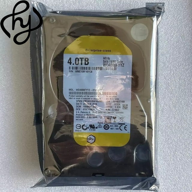 WD4000FYYZ 4TB Enterprise Internal HDD for Interface 6Gbps 171MB/s 3.5"
