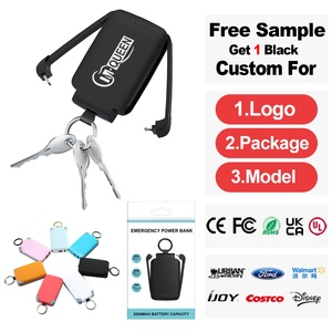 Cargador Portátil Mini de Llavero con Logotipo Personalizado, 5V1A/5V2A, 2000mah/4000mah, Cable Integrado, Compatible con iPhone 10W - Product Image 3