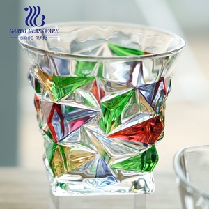 Petite commande forme carrée 300ml peinture à la main <span class=keywords><strong>whisky</strong></span> verre à boire verre à <span class=keywords><strong>whisky</strong></span> gravé gobelet en verre - Product Image 4