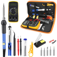 Ensemble de fer à souder électrique à température réglable 110v/220v 26 ensembles de 60w avec PLC USA/UK/EU pour outils de réparation de soudage