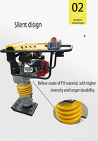 Pilon vibrant à moteur thermique pour la construction, homologué CE EPA, pour le compactage du sol en travaux d'ingénierie