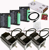 Kit de moteur pas à pas CNC Begist 57BYGH100 3 axes 57*100MM Nema23 4 fils 1.8 260N.Cm Hybride Bipolaire 4A Arbre 8mm avec Driver TB6600 12V