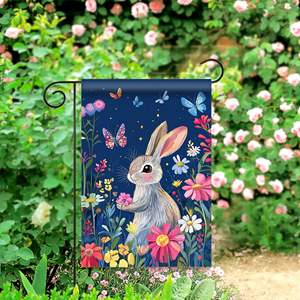 Venta al por mayor personalizada de 30x45 Bandera de jardín de Pascua de gama alta Impresión digital Logos Decoración de patio basada <span class=keywords><strong>en</strong></span> los <span class=keywords><strong>dibujos</strong></span> proporcionados - Product Image 6