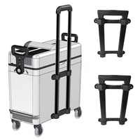 Poignée de valise télescopique rétractable EZON, robuste, 100 kg, en aluminium, pièces de rechange pour chariot, noir, pour valise de cabine de luxe