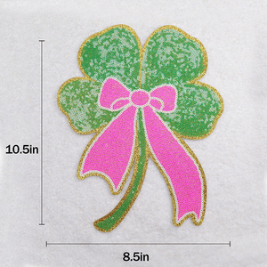 Parches de lentejuelas personalizados a precio barato de fábrica parches de hierro bordados de San Patricio - Product Image 2