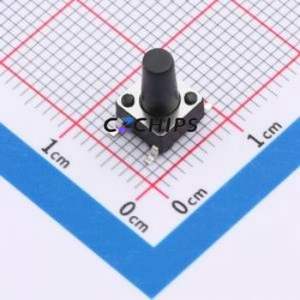 ZX-QC66-10.0TP Tactile Switch SMD-4P,6x6mm Switch Single Pole Single Throw Round Button 2.6N Vertical Mount - Product Image 1