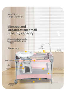 Hot Sell Multifunctional Portable Foldable Convertible Baby Crib with Modern Design for Newborns Infants 0-36 Months Home Use - Product Image 4