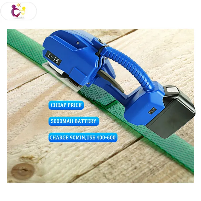 L-16 One touch to tension Automatic Strapping Machine 5000mha Battery Powered Strapping Tool for 1/2 in-5/8 in PP /PET Straps
