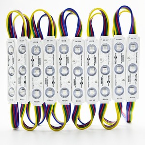 Modulo <span class=keywords><strong>Led</strong></span> luce DC12V 24V 75*15MM 0.72W 1.5W 3LED SMD5050 RGB modulo IP65 luce a <span class=keywords><strong>Led</strong></span> per esterni ad alta luminosità cartellone - Product Image 1